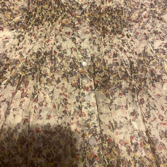 Sundance Sheer Floral Crochet Embroidered Hem Blouse Size Medium NWOT - Picture 7 of 11